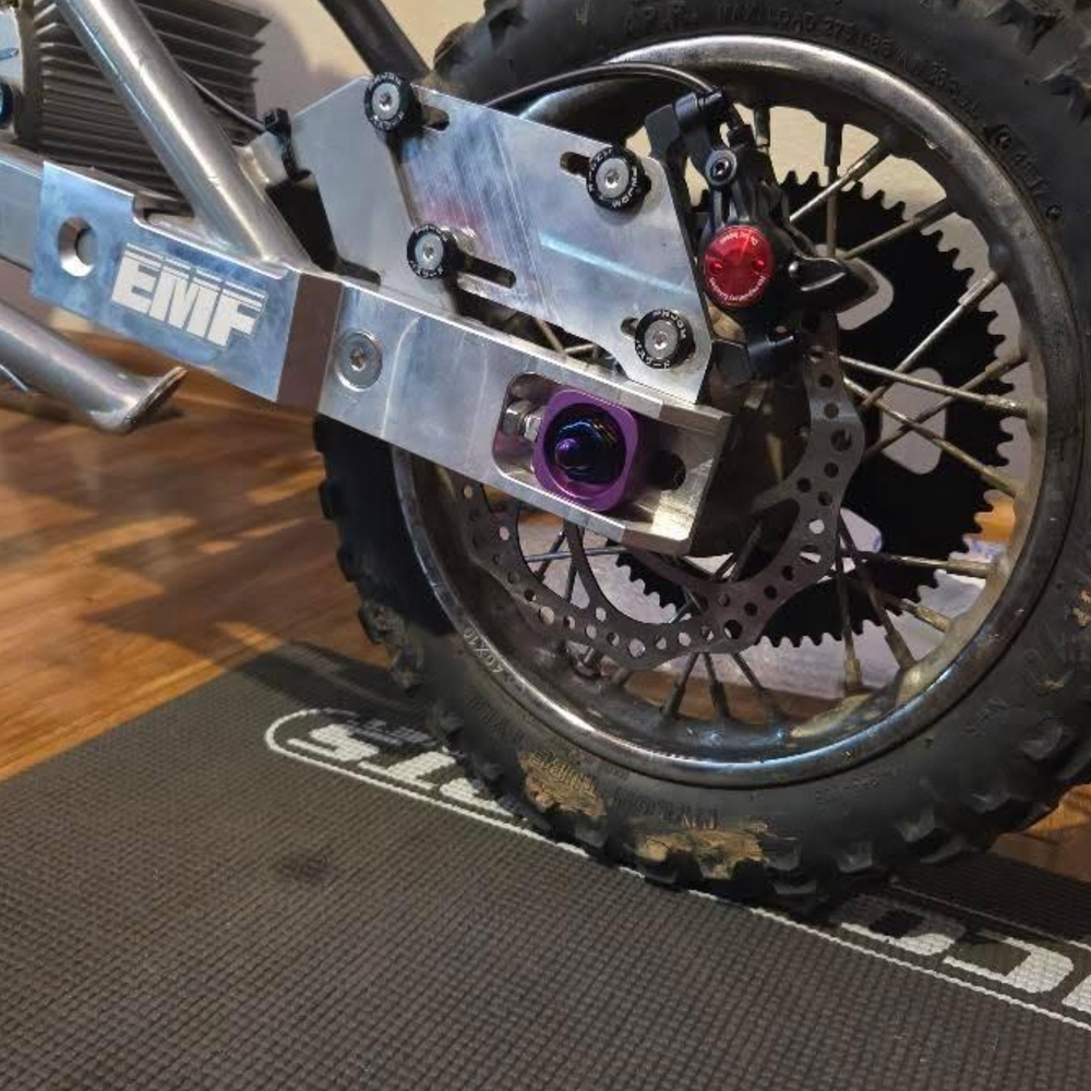 Colored Swing Arm Extension Axel Sliders — Electric Moto Family -EMF